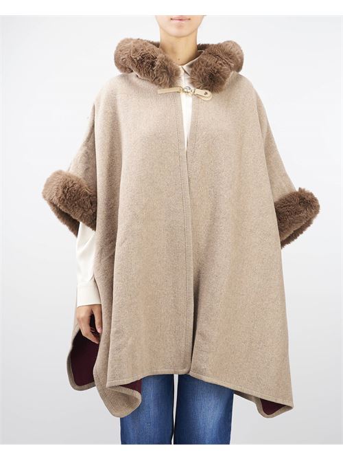 Poncho in cloth and faux fur Twinset TWIN SET |  | TO570011943